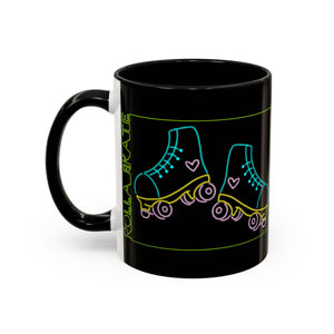 Neon Rolla Skate Coffee Mug - Black Accent 11oz