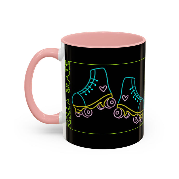 Neon Rolla Skate Coffee Mug - Black Accent 11oz
