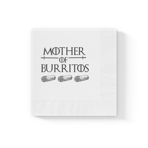 Mother of Burritos White Coined Napkins