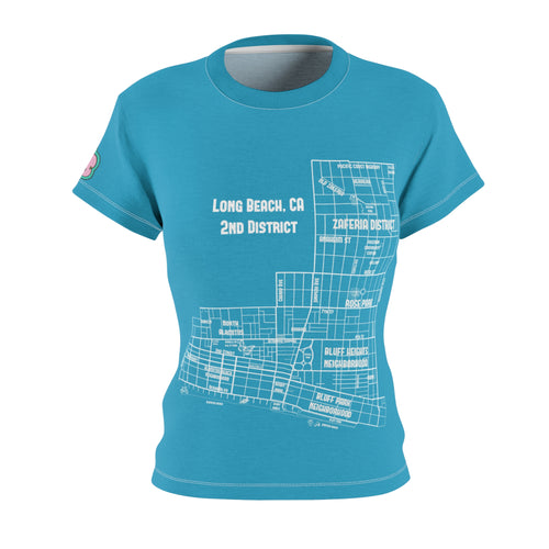White District 2 Long Beach Map Women's Tee