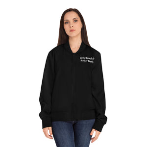 Women's Long Beach Jr Roller Derby Bomber Jacket Black