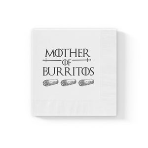 Mother of Burritos White Coined Napkins