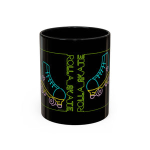 Neon Rolla Skate Coffee Mug - Black Accent 11oz