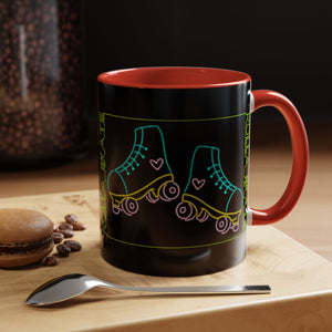 Neon Rolla Skate Coffee Mug - Black Accent 11oz