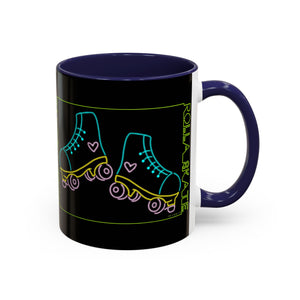 Neon Rolla Skate Coffee Mug - Black Accent 11oz