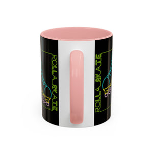 Neon Rolla Skate Coffee Mug - Black Accent 11oz