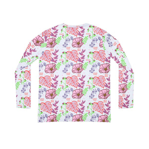 Floral Valentine Women's Long Sleeve V-neck Shirt