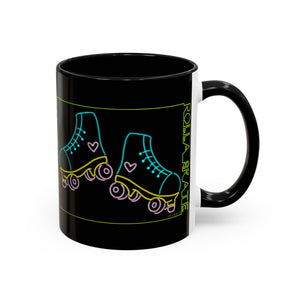 Neon Rolla Skate Coffee Mug - Black Accent 11oz