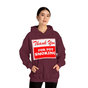 Thank You For Pot Smoking Unisex Heavy Blend™ Hooded Sweatshirt