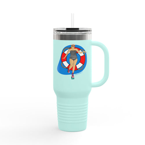 Retro Roller Poolside Insulated Travel Mug - 40oz