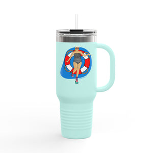 Retro Roller Poolside Insulated Travel Mug - 40oz