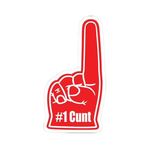 #1 See You Next Tuesday Foam Finger Kiss-Cut Stickers