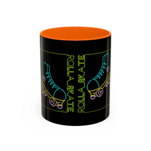 Neon Rolla Skate Coffee Mug - Black Accent 11oz