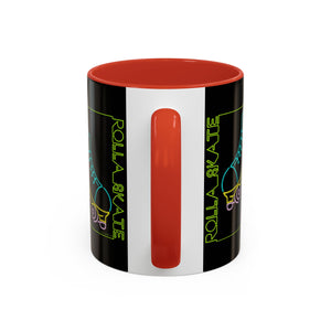 Neon Rolla Skate Coffee Mug - Black Accent 11oz