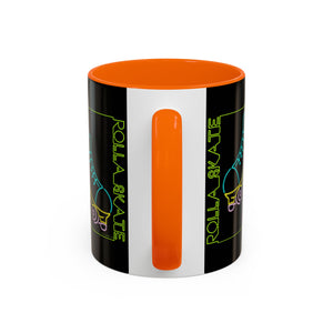 Neon Rolla Skate Coffee Mug - Black Accent 11oz