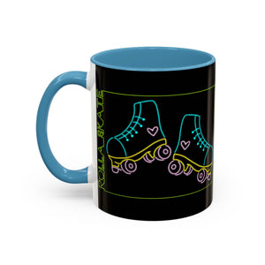 Neon Rolla Skate Coffee Mug - Black Accent 11oz