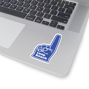 Long Beach Foam Finger Kiss-Cut Stickers