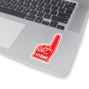 #1 See You Next Tuesday Foam Finger Kiss-Cut Stickers