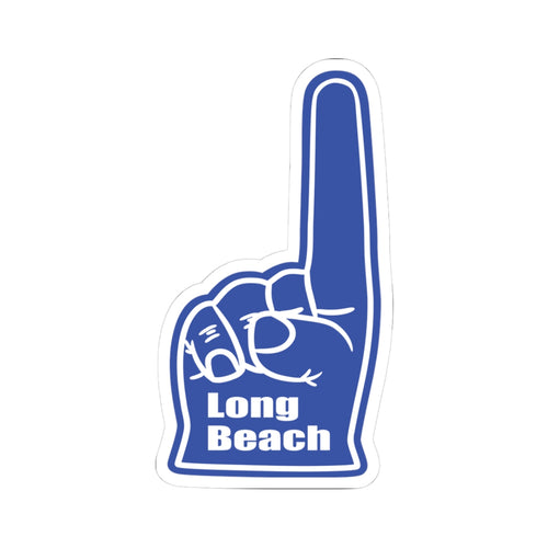 Long Beach Foam Finger Kiss-Cut Stickers