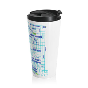 Hand Drawn Long Beach District 2 Stainless Steel Travel Mug 15oz
