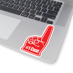 #1 See You Next Tuesday Foam Finger Kiss-Cut Stickers