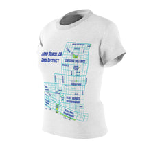 Load image into Gallery viewer, Hand drawn Long Beach District 2 Map Women&#39;s Tee