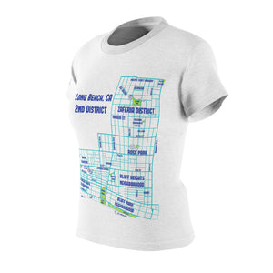 Hand drawn Long Beach District 2 Map Women's Tee
