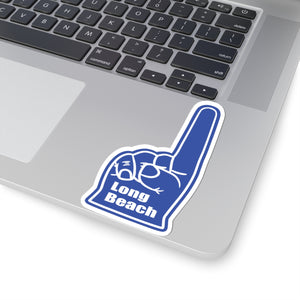 Long Beach Foam Finger Kiss-Cut Stickers