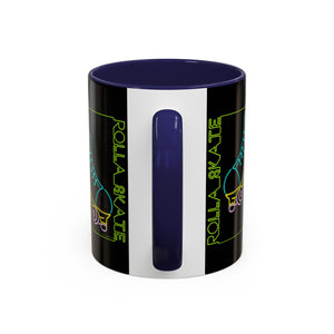 Neon Rolla Skate Coffee Mug - Black Accent 11oz