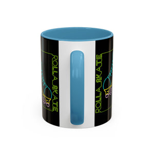 Neon Rolla Skate Coffee Mug - Black Accent 11oz