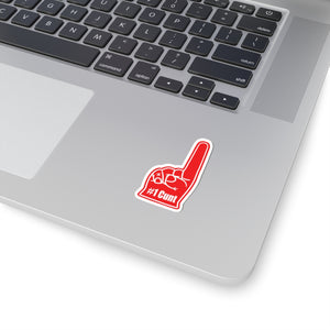 #1 See You Next Tuesday Foam Finger Kiss-Cut Stickers