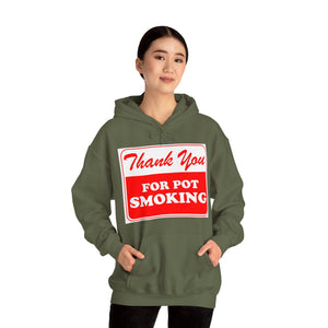 Thank You For Pot Smoking Unisex Heavy Blend™ Hooded Sweatshirt