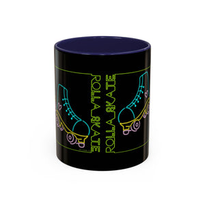 Neon Rolla Skate Coffee Mug - Black Accent 11oz