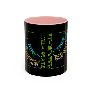 Neon Rolla Skate Coffee Mug - Black Accent 11oz