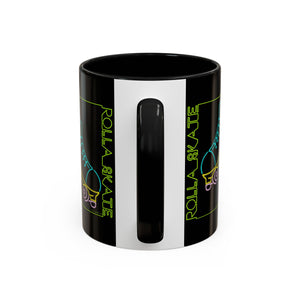 Neon Rolla Skate Coffee Mug - Black Accent 11oz