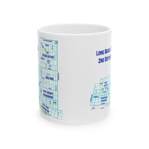 Hand Drawn Long BeachDistrict 2 Ceramic Mug, (11oz, 15oz)