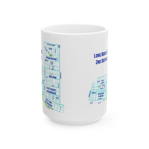 Hand Drawn Long BeachDistrict 2 Ceramic Mug, (11oz, 15oz)