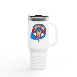 Retro Roller Poolside Insulated Travel Mug - 40oz