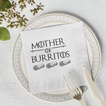 Load image into Gallery viewer, Mother of Burritos White Coined Napkins