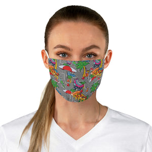 Pizza Skate Party Fabric Face Mask