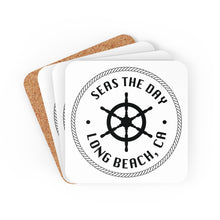 Load image into Gallery viewer, West Coasters Seas The Day Cork Back Coaster Set