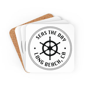 West Coasters Seas The Day Cork Back Coaster Set