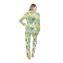 Load image into Gallery viewer, Women&#39;s Thrill Me Candy Hearts Satin Pajamas