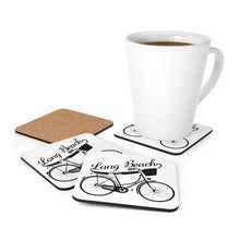 Load image into Gallery viewer, West Coasters Long Beach Bicycle Cork Back Coaster Set