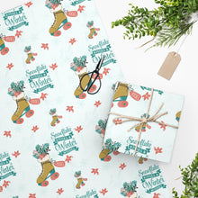 Load image into Gallery viewer, Snowflake kisses and Winter Wishes Gift Wrapping Paper Rolls, 1pc