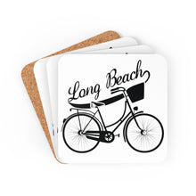 Load image into Gallery viewer, West Coasters Long Beach Bicycle Cork Back Coaster Set