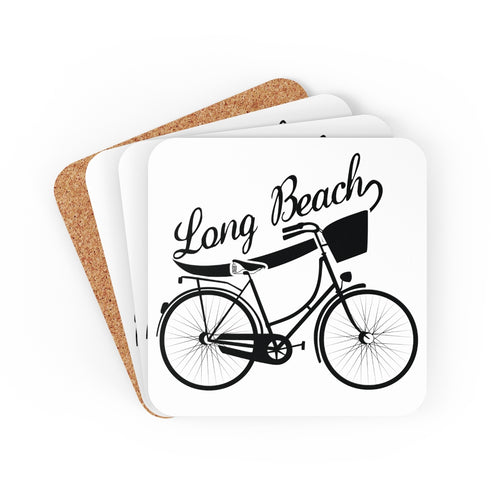 West Coasters Long Beach Bicycle Cork Back Coaster Set