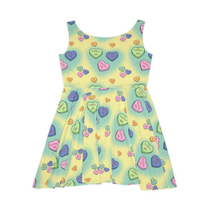 Thrill Me Candy Heart Women's Skater Dress