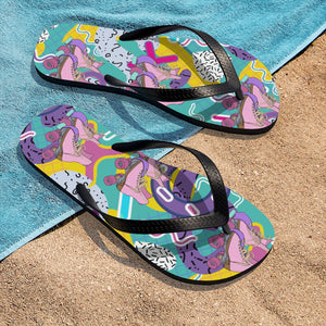 Unisex Vivid Roller Skate Flip-Flops