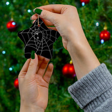 Load image into Gallery viewer, Spirited Spiderweb Ceramic Ornament, 4 Shapes